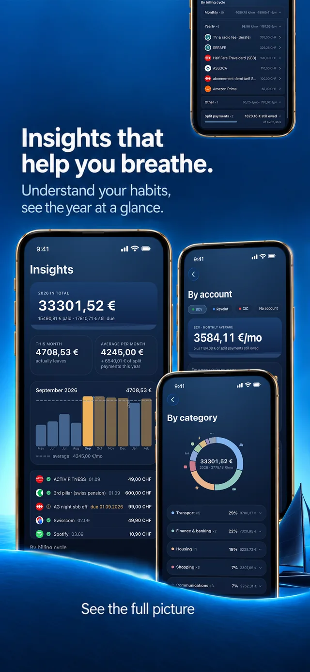 Insights: categories, months, the yearly truth