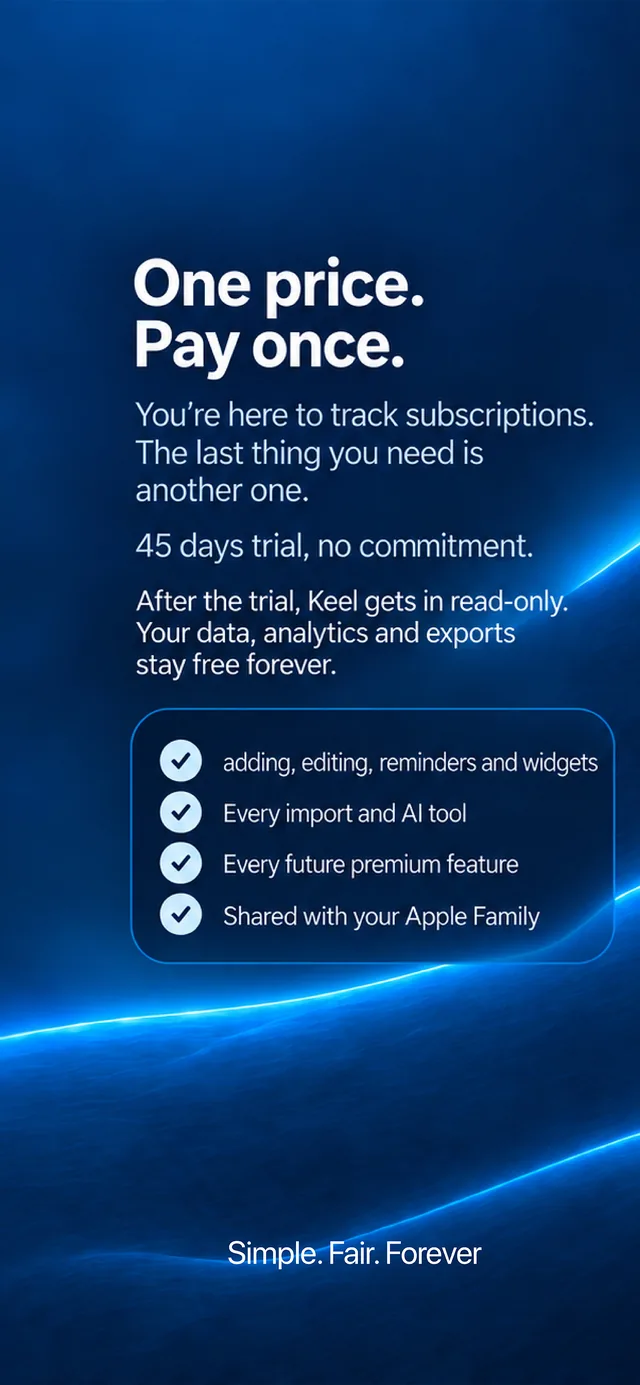 Free for 45 days, then one purchase